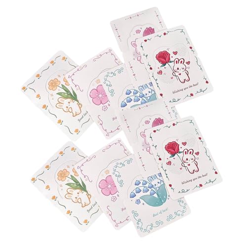 Kleine Grußkarten mit Cartoon-Blumen-Kaninchen für glattes Schreiben und herzliche Nachrichten, Geburtstagsparty-Karten, 10 Stück Kleine Grußkarten mit Cartoon-Blumen-Kaninchen für glattes Schreiben und herzliche Nachrichten, Geburtstagsparty-Karten, 10 Stück von Duyeuau