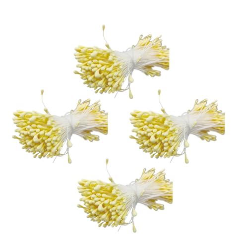 Künstliche Blumen-Staubblätter 1050–1600 Stück, matt, 2 mm, Doppelköpfe, Blumenstempel für Kunsthandwerk von Duyeuau