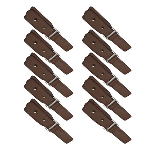 Leder-Knebelverschluss, Knopfverschluss, Metallschnallen, Clip für Mantel, Jacken, Nähzubehör, 10 Stück Leder-Knebelverschluss, Knopfverschluss, Metallschnallen, Clip für Mantel, Jacken, Nähzubehör, 10 Stück von Duyeuau