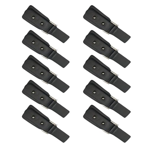 Leder-Knebelverschluss, Knopfverschluss, Metallschnallen, Clip für Mantel, Jacken, Nähzubehör, 10 Stück Leder-Knebelverschluss, Knopfverschluss, Metallschnallen, Clip für Mantel, Jacken, Nähzubehör, 10 Stück von Duyeuau