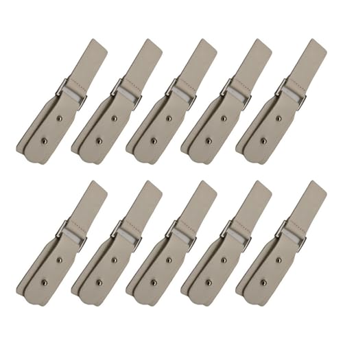 Leder-Knebelverschluss, Knopfverschluss, Metallschnallen, Clip für Mantel, Jacken, Nähzubehör, 10 Stück Leder-Knebelverschluss, Knopfverschluss, Metallschnallen, Clip für Mantel, Jacken, Nähzubehör, 10 Stück von Duyeuau