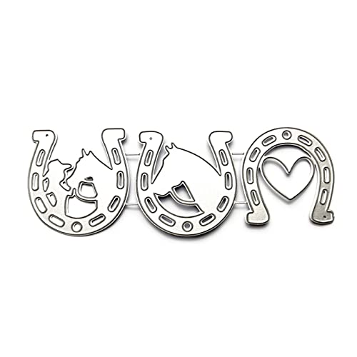 Metall-Stanzformen, Pferd, Prägeschablone, Stanzformen für Kartenherstellung, Scrapbooking, Papierbastelvorlage, handgefertigt von Duyeuau