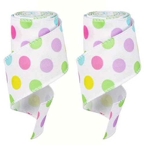 Packung mit 2 bunten Osterbändern, Charm, Osterband, Rollen, helle Farbe für Urlaub, Basteln und Basteldekorationen Packung mit 2 bunten Osterbändern, Charm, Osterband, Rollen, helle Farbe für Urlaub, Basteln und Basteldekorationen von Duyeuau