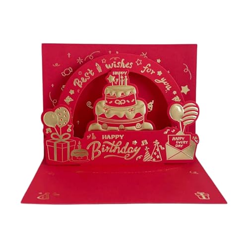 Praktische Popup Geburtstagskarte, multifunktionale 3D-Geburtstagskuchen-Grußkarte mit funkelnden Goldfolien-Details Praktische Popup Geburtstagskarte, multifunktionale 3D-Geburtstagskuchen-Grußkarte mit funkelnden Goldfolien-Details von Duyeuau