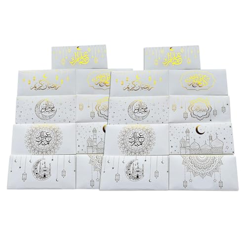Ramadan-Geldumschläge für Eid-Feier und Dekorationen, Geschenke, Kartentüten, Muslime, Partyzubehör, 9 Stück/18 Stück/27 Stück von Duyeuau