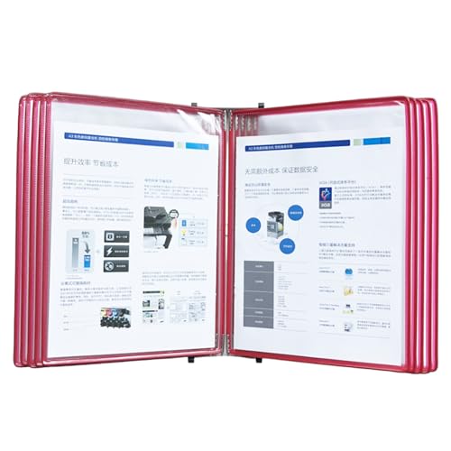 Referenzsystem-Organizer zur Wandmontage, 10 leicht zu ladende Display-Taschen für Lager, Labor und Labor von Duyeuau