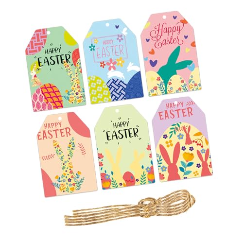 Set mit 60 eleganten Oster-Anhängern, Dekoration, bunte Karten zum Aufhängen, für Familienfeiern und Veranstaltungen Set mit 60 eleganten Oster-Anhängern, Dekoration, bunte Karten zum Aufhängen, für Familienfeiern und Veranstaltungen von Duyeuau