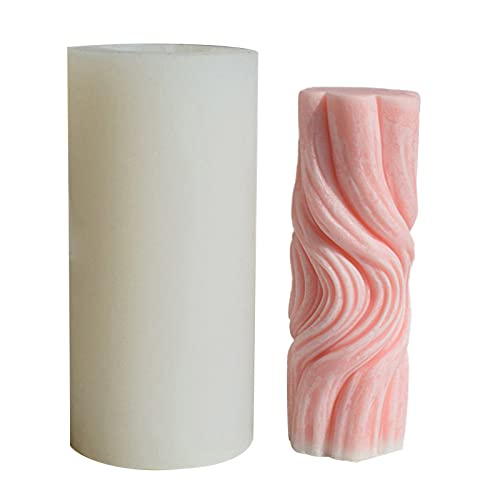Silikonform mit geometrischen Streifen, zylinderförmig, Kunstharz, Epoxidharz zur Herstellung Silikonform mit geometrischen Streifen, zylinderförmig, Kunstharz, Epoxidharz zur Herstellung von Duyeuau