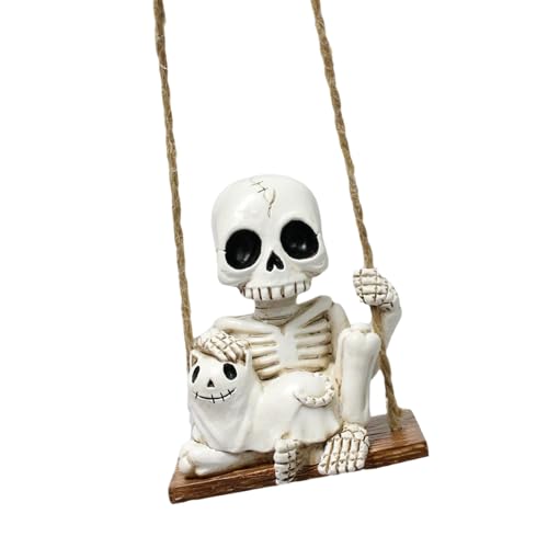 Totenkopf Kätzchen Figur Hängende Ornament Harz Skelett Schaukel Hängende Dekoration für Halloween Indoor und Outdoor Dekoration Halloween Party Supplies Totenkopf Kätzchen Figur Hängende Ornament Harz Skelett Schaukel Hängende Dekoration für Halloween Indoor und Outdoor Dekoration Halloween Party Supplies von Duyeuau