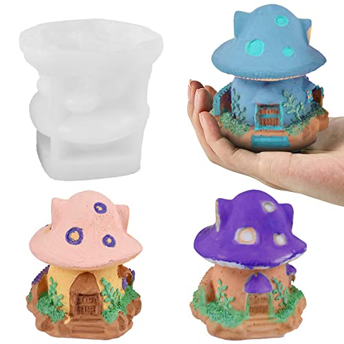 DuzLink 3D Pilz Epoxidharz Silikonform, DIY Gießformen Kerzenform Resin Forme, Harz Silikonformen Seifenform Kerze Silikonform für Mushroom Dekoration von DuzLink