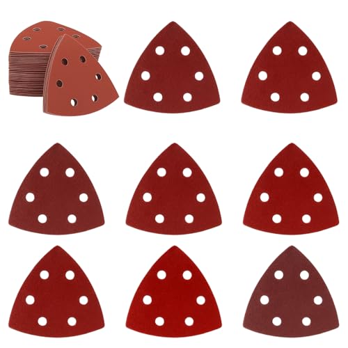 Schleifpapier Dreieckschleifer, 80 Stück Deltaschleifer Schleifpapier, Multitool Schleifpapier für Holz Metall Gips, 93mm*93mm*93mm, Körnung 40 60 80 120 180 240 320 400 Schleifpapier Dreieckschleifer, 80 Stück Deltaschleifer Schleifpapier, Multitool Schleifpapier für Holz Metall Gips, 93mm*93mm*93mm, Körnung 40 60 80 120 180 240 320 400 von DvBCNMe