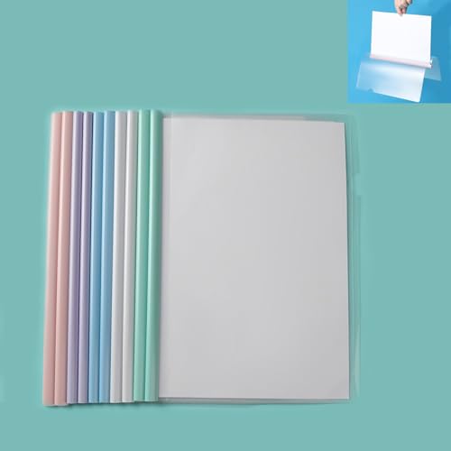 10 Stück Heftumschlag a4 Transparent, Klemmschienen A4 Durchsichtig, Klemmhefter A4 Klemmbinder PP Kunststoff, Bewerbungsmappen von Dvagoent