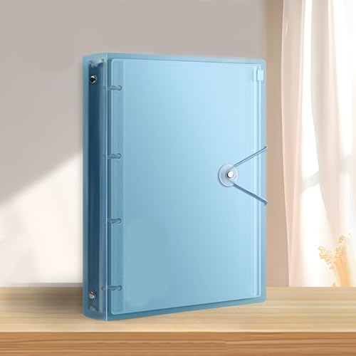 Ringbuch A4 Dokumentenmappe, Home Office ID Organiser, Dokumenten-Organisationsbuch, Wasserdicht und Kratzfest, 52 Einsätze (Blau) von Dvagoent