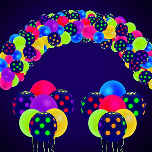 100 Stück 30,5 cm leuchtende Party-Luftballons und einfarbige UV-Neon-Leuchtballons leuchten im Dunkeln Latexballons reaktiv fluoreszierend transparente Ballons für Neon-Glühpartys 100 Stück 30,5 cm leuchtende Party-Luftballons und einfarbige UV-Neon-Leuchtballons leuchten im Dunkeln Latexballons reaktiv fluoreszierend transparente Ballons für Neon-Glühpartys von Dvaorc