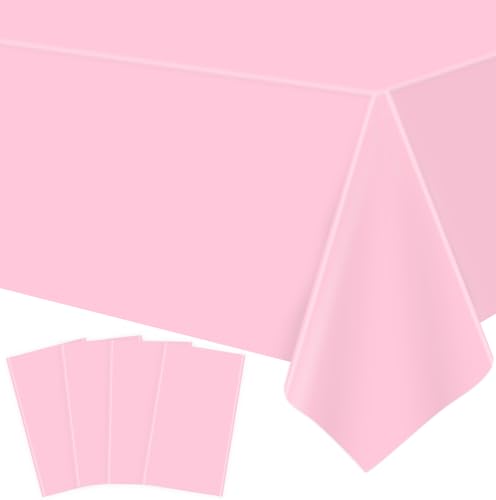 4 Pack rosa Tischdecken Valentinstag Tischtuch rosa Tischdecke Hochzeit Party Tischtuch Rechteck Tischtuch für Valentinstag Urlaub Neujahr Party Supplies 51x86IN von Dvaorc