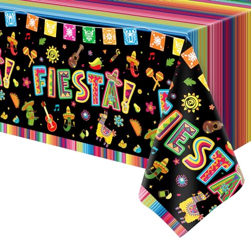 Cinco De Mayo Mexikanische Fiesta-Tischdecke - Party-Zubehör für Taco-Nacht und Motto-Feier - 220 x 130 cm, 4 Stück Cinco De Mayo Mexikanische Fiesta-Tischdecke - Party-Zubehör für Taco-Nacht und Motto-Feier - 220 x 130 cm, 4 Stück von Dvaorc