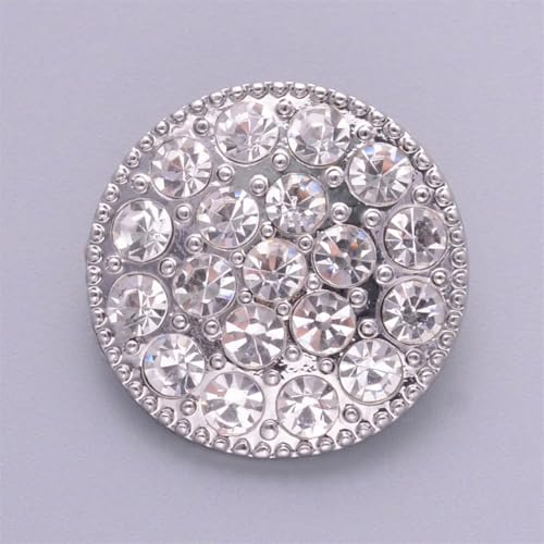 10 Stück 12–23 mm luxuriöse Diamant-Metallknöpfe für Kleidung, Mode, Dekoration, DIY, Nähzubehör von Dvbfufv