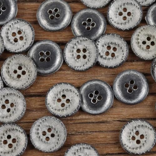 10 Stück 12 mm Vintage 4-Loch-Metallknöpfe Jeansjacke Mantel Anzug 10 Stück 12 mm Vintage 4-Loch-Metallknöpfe Jeansjacke Mantel Anzug von Dvbfufv
