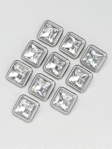 10 Stück Vintage Diamant-Knöpfe gestreifte Metallknöpfe Mode Mantel Pullover Handarbeit Nähen von Dvbfufv