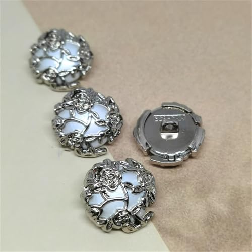 19,5/24 mm modische Metallknöpfe für Kleidung, Mode, Dekoration, runder Schaft, Knopf, Damen, Nähen, Heimwerken 19,5/24 mm modische Metallknöpfe für Kleidung, Mode, Dekoration, runder Schaft, Knopf, Damen, Nähen, Heimwerken von Dvbfufv