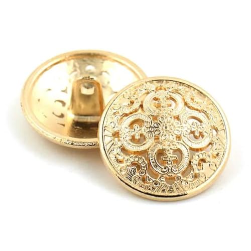 5 Stück 14–27 mm hohle runde Metallknöpfe für dekorative Kleidung Nähen DIY von Dvbfufv