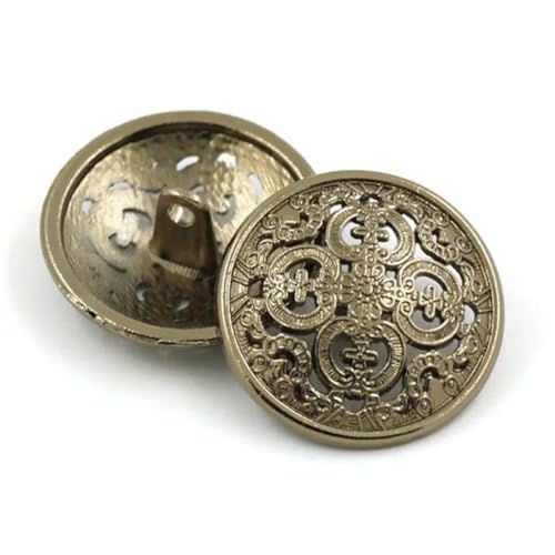 5 Stück 14–27 mm hohle runde Metallknöpfe für dekorative Kleidung Nähen DIY von Dvbfufv
