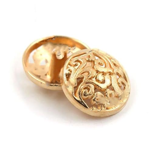 5 Stück 14–27 mm hohle runde Metallknöpfe für dekorative Kleidung Nähen DIY von Dvbfufv