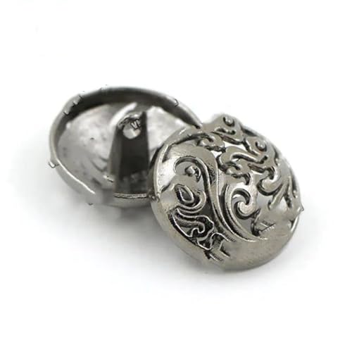 5 Stück 14–27 mm hohle runde Metallknöpfe für dekorative Kleidung Nähen DIY von Dvbfufv