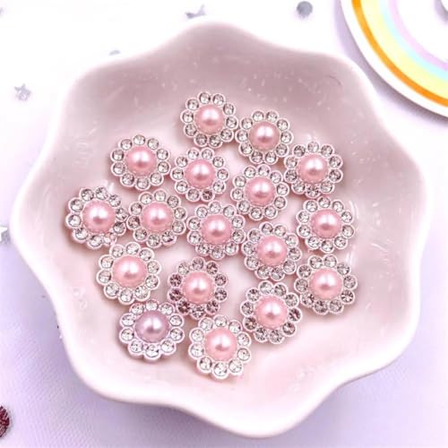 50 Stück 12 mm Blume Runde flache Rückseite Kristalle Strass Knöpfe für Hochzeit DIY von Dvbfufv