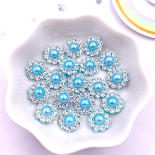 50 Stück 12 mm Blume Runde flache Rückseite Kristalle Strass Knöpfe für Hochzeit DIY von Dvbfufv