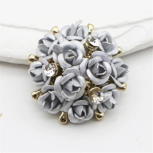 Dekorative Kristallknöpfe, handgefertigt, Nähzubehör, DIY, Damenpullover, Strickjacke, Metallknöpfe, 20 mm, 5 Stück Dekorative Kristallknöpfe, handgefertigt, Nähzubehör, DIY, Damenpullover, Strickjacke, Metallknöpfe, 20 mm, 5 Stück von Dvbfufv