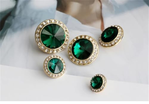 Diamant-Knöpfe mit Metallschaft, für Heimwerker, Kleidung, Nähen, Dekoration, Zubehör, 6 Stück Diamant-Knöpfe mit Metallschaft, für Heimwerker, Kleidung, Nähen, Dekoration, Zubehör, 6 Stück von Dvbfufv