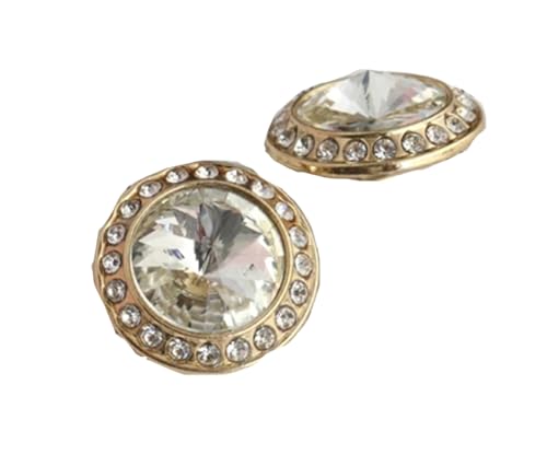 Diamant-Knöpfe mit Metallschaft, für Heimwerker, Kleidung, Nähen, Dekoration, Zubehör, 6 Stück Diamant-Knöpfe mit Metallschaft, für Heimwerker, Kleidung, Nähen, Dekoration, Zubehör, 6 Stück von Dvbfufv