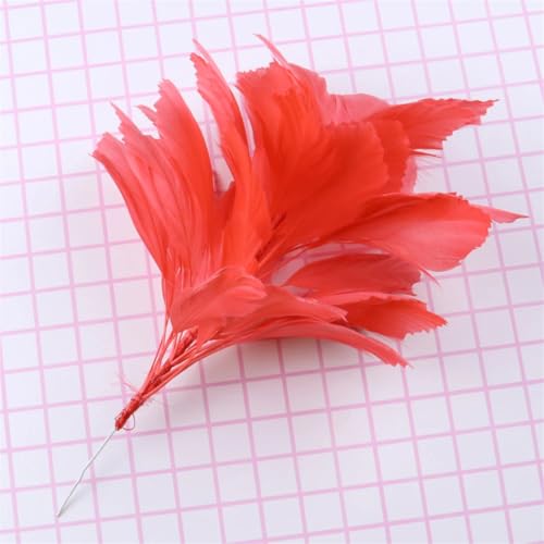 Dvbfufv Federn Blumen für Party Karneval Kleidung Corsagen Stirnbänder Handarbeit Blumen Dekoration Zubehör 25,4-30,5 cm von Dvbfufv