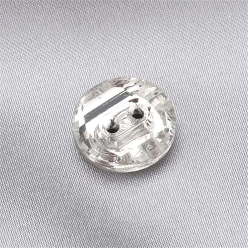 Kristallknöpfe, 10 mm, 2 Löcher, für Hemden, Pullover, Mantel, Trenchcoat, Kleidung, Nähzubehör, 10 Stück von Dvbfufv