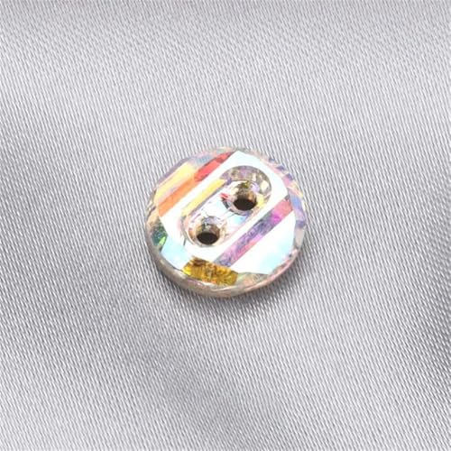 Kristallknöpfe, 10 mm, 2 Löcher, für Hemden, Pullover, Mantel, Trenchcoat, Kleidung, Nähzubehör, 10 Stück Kristallknöpfe, 10 mm, 2 Löcher, für Hemden, Pullover, Mantel, Trenchcoat, Kleidung, Nähzubehör, 10 Stück von Dvbfufv