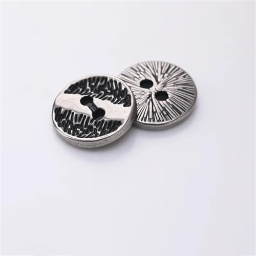 Metallknöpfe, 10 mm, 2 Löcher, Hemd, Bluse, DIY, Kleidung, Nähzubehör, 10 Stück Metallknöpfe, 10 mm, 2 Löcher, Hemd, Bluse, DIY, Kleidung, Nähzubehör, 10 Stück von Dvbfufv