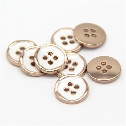 Metallknöpfe, 11 mm, 2 Löcher, Hemd, Damen, Manschette, Kragen, dekoratives Nähen Metallknöpfe, 11 mm, 2 Löcher, Hemd, Damen, Manschette, Kragen, dekoratives Nähen von Dvbfufv
