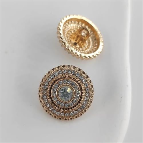 Metallknöpfe, Diamant-Optik, 40 mm, 2 Stück von Dvbfufv