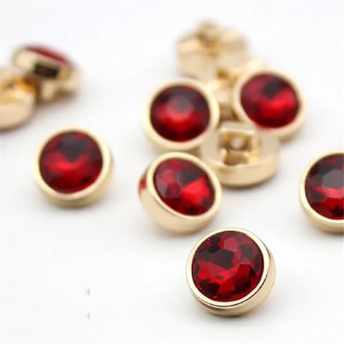 Metallknöpfe, Diamant-Schaft, 10 mm, für Kleidung, Mantel, Anzug, Nähen, 10 Stück Metallknöpfe, Diamant-Schaft, 10 mm, für Kleidung, Mantel, Anzug, Nähen, 10 Stück von Dvbfufv