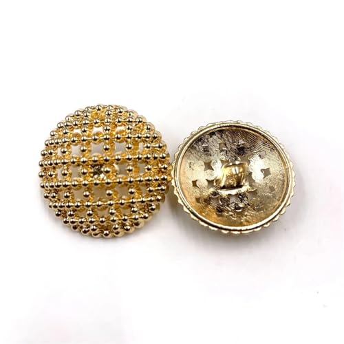 Metallknöpfe, hohl, 25 mm, 23 mm, 18 mm, 15 mm, für Pullover, Mantel, Dekoration, Zubehör, DIY, 10 Stück Metallknöpfe, hohl, 25 mm, 23 mm, 18 mm, 15 mm, für Pullover, Mantel, Dekoration, Zubehör, DIY, 10 Stück von Dvbfufv