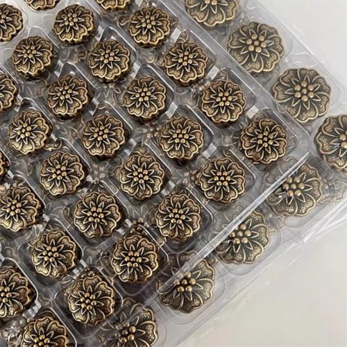 Metallknöpfe im Vintage-Stil, Blumen-Design, 10 Stück, 18–25 mm, für Jacken, Hemden, Mäntel Metallknöpfe im Vintage-Stil, Blumen-Design, 10 Stück, 18–25 mm, für Jacken, Hemden, Mäntel von Dvbfufv
