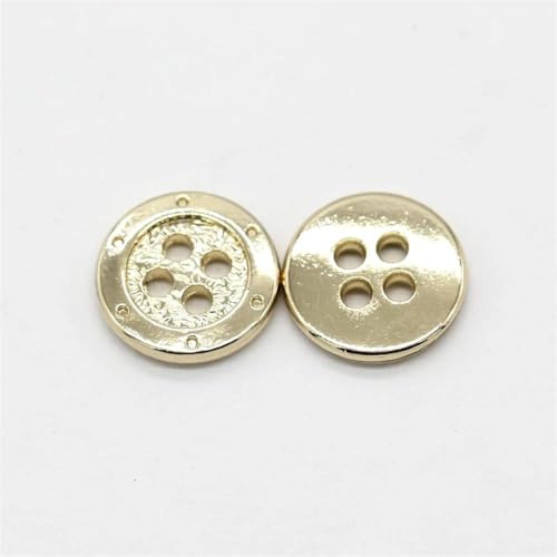Metallknöpfe mit 4 Löchern, 11 mm, für Hemd, Kleid, Bluse, Mode, Kleidung, Dekoration, Nähen von Dvbfufv