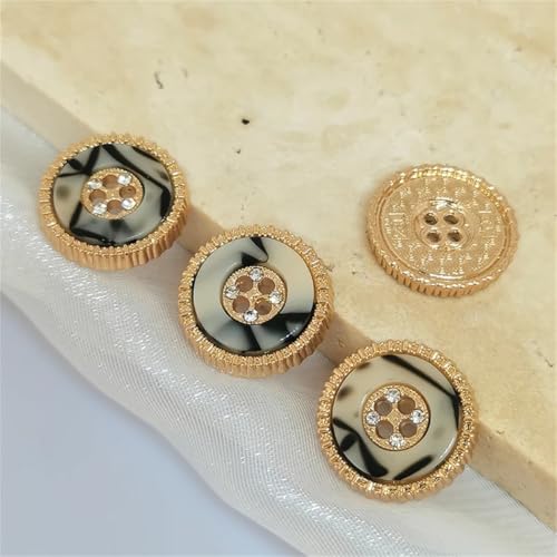 Metallknöpfe mit 4 Löchern, 18/20/23/25 mm, für Kleidung, Mode, Dekoration, Diamant-Knopf, Basteln, DIY Metallknöpfe mit 4 Löchern, 18/20/23/25 mm, für Kleidung, Mode, Dekoration, Diamant-Knopf, Basteln, DIY von Dvbfufv