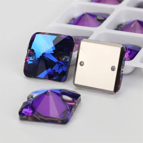 Quadratische Kristallsteine zum Aufnähen mit flacher Rückseite für Kleidersäcke Quadratische Kristallsteine zum Aufnähen mit flacher Rückseite für Kleidersäcke von Dvbfufv