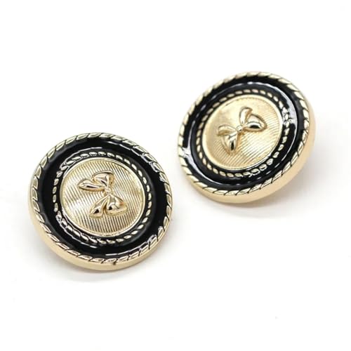 Runde Metallknöpfe für Kleidung, Vintage, Damen, Mantel, Blazer, Strickjacke, handgefertigte Dekorationen, 15/18/20/23 mm, 6 Stück Runde Metallknöpfe für Kleidung, Vintage, Damen, Mantel, Blazer, Strickjacke, handgefertigte Dekorationen, 15/18/20/23 mm, 6 Stück von Dvbfufv