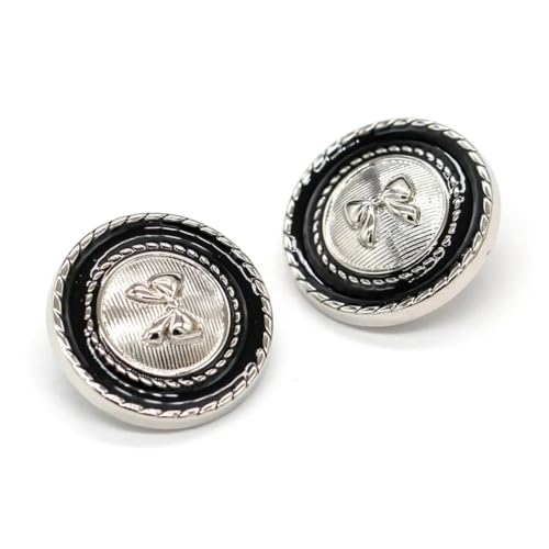 Runde Metallknöpfe für Kleidung, Vintage, Damen, Mantel, Blazer, Strickjacke, handgefertigte Dekorationen, 15/18/20/23 mm, 6 Stück Runde Metallknöpfe für Kleidung, Vintage, Damen, Mantel, Blazer, Strickjacke, handgefertigte Dekorationen, 15/18/20/23 mm, 6 Stück von Dvbfufv