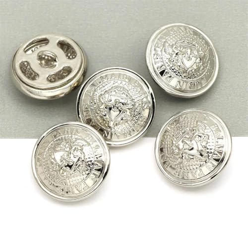 Runde Metallknöpfe im britischen Stil, für Kleidung, Nähzubehör, 5 Stück Runde Metallknöpfe im britischen Stil, für Kleidung, Nähzubehör, 5 Stück von Dvbfufv
