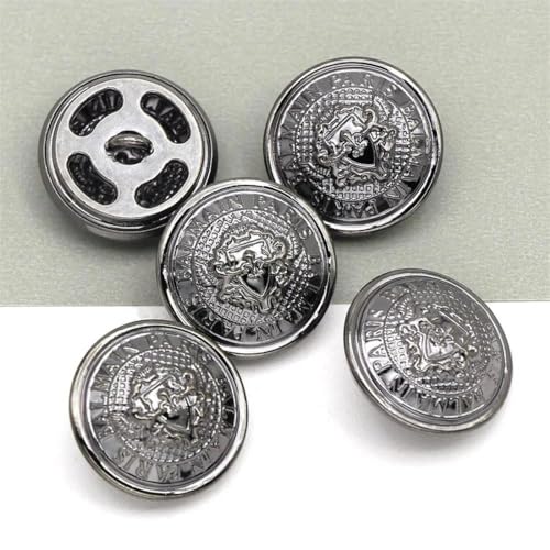 Runde Metallknöpfe im britischen Stil, für Kleidung, Nähzubehör, 5 Stück Runde Metallknöpfe im britischen Stil, für Kleidung, Nähzubehör, 5 Stück von Dvbfufv