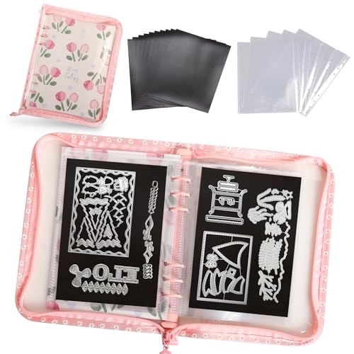 Magnetische Blätter zur Aufbewahrung von Stanzschablonen – Stanzaufbewahrung mit 20 Magnetbögen, 20 Stanzschablonen-Aufbewahrungstaschen für Stanzformen, DIY, Scrapbooking, Kartenherstellung, Zubehör von Dvehdbay